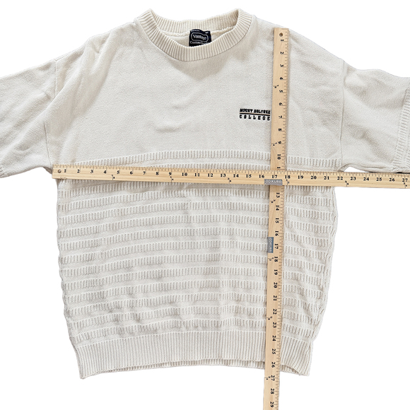 Mount Holyoke oversized sweater college sweater in Cream - Picture 3 of 6